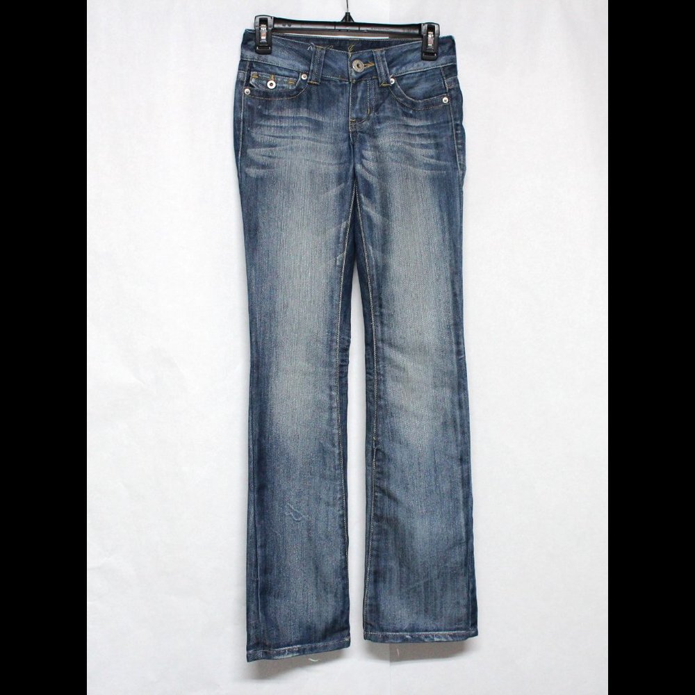 Women's Guess Denim Blue Jeans Size 24 Doheny With Minor Distressing